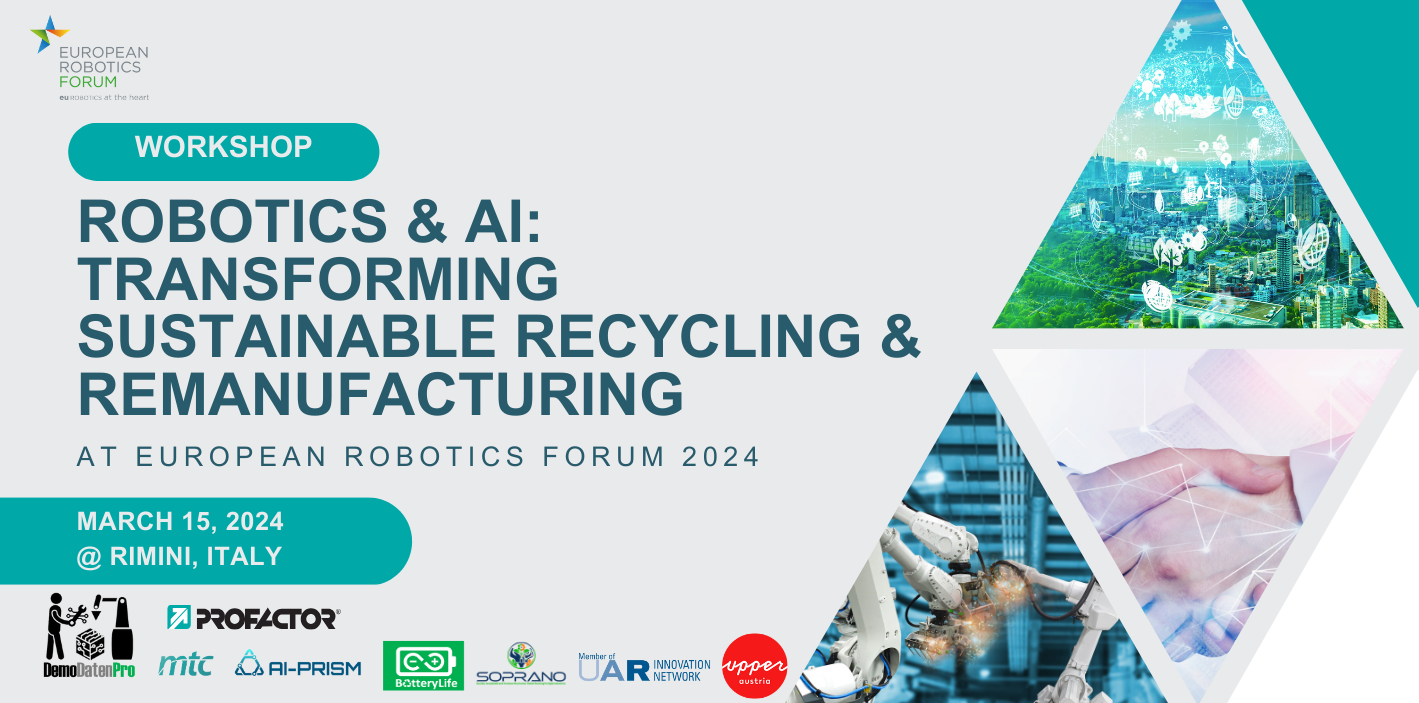 ERF 2024 Workshop on Robotics & AI: Transforming Sustainable Recycling & Remanufacturing